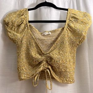 Floral ruched top